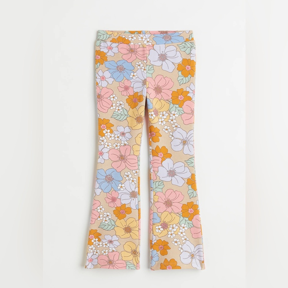 H&M Floral Flared Leggings